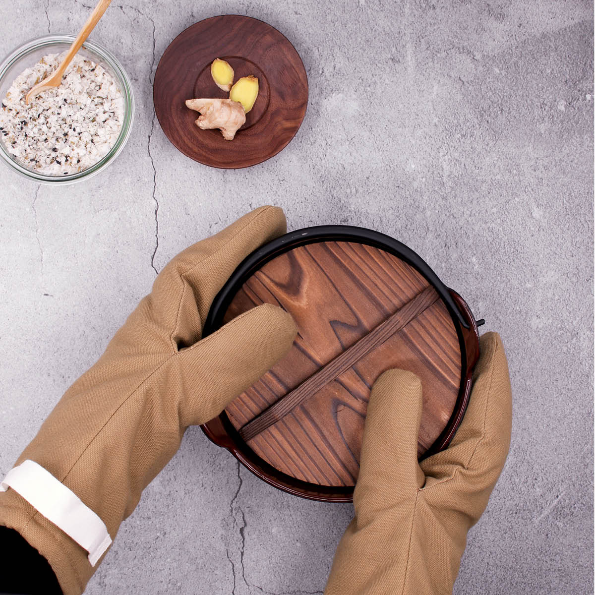 The Organic Company Ovnvotter 15x31 cm 2 stk khaki