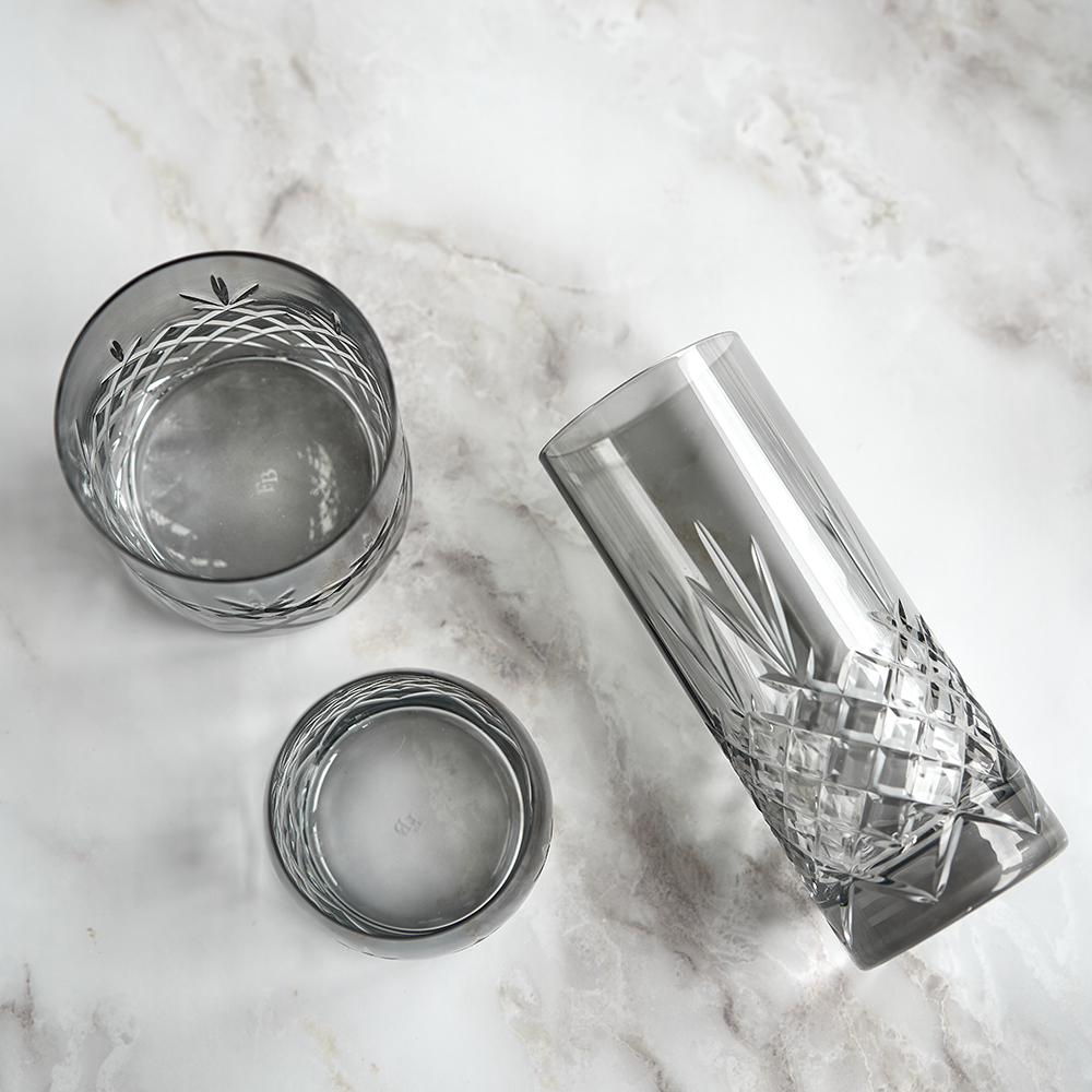 Frederik Bagger Crispy Lowball Lasi 38 cl 2 kpl Harmaa