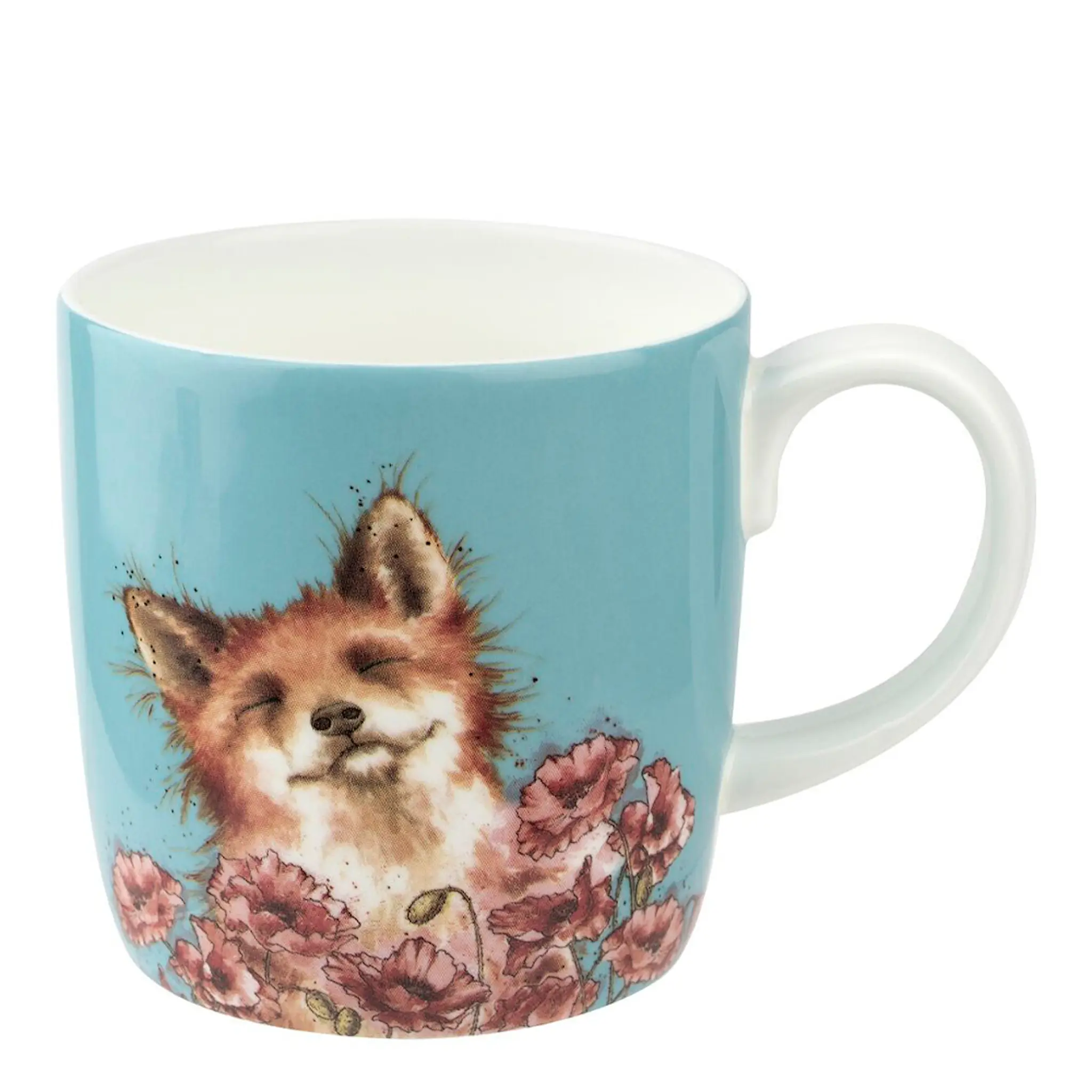 Wrendale Design Wrendale Design Fox In Poppyfield Mugg 40 cl