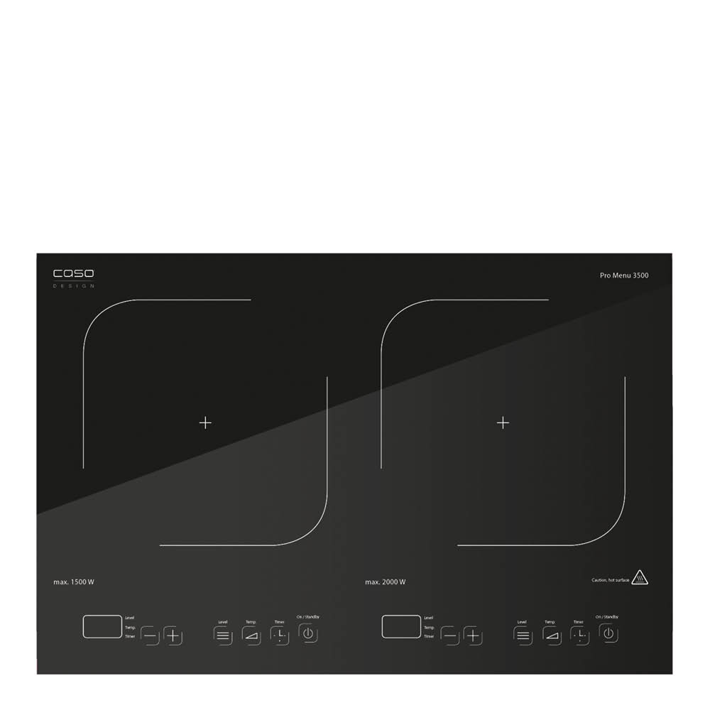Caso Pro Menu 3500 dubbel induktionsplatta 36x54,5 cm svart