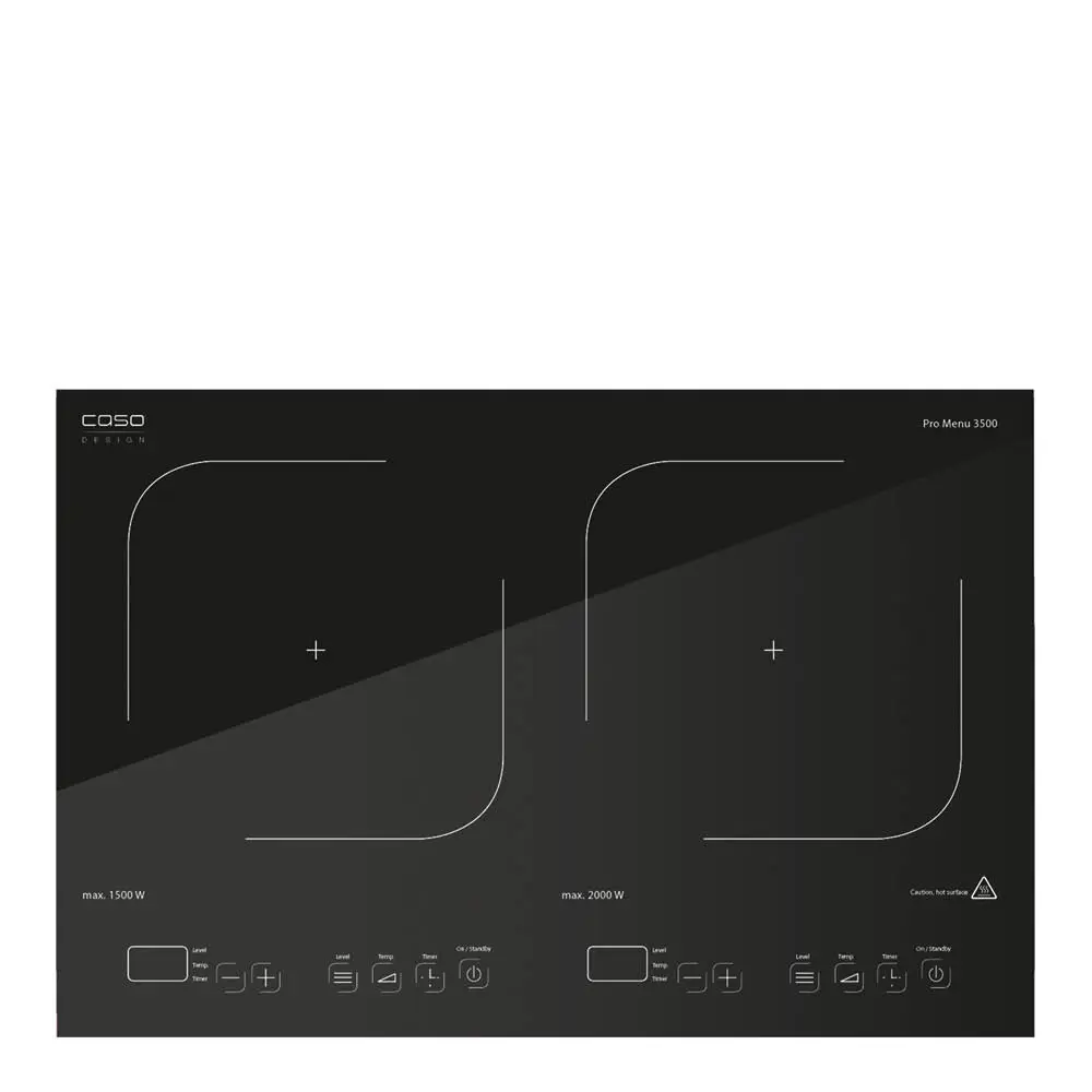 Pro Menu 3500 dobbel induksjonsplate 36x54,5 svart