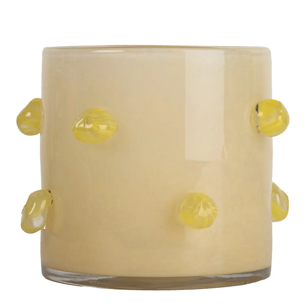 Arlo Kynttilälyhty 15 cm Beige/Keltainen