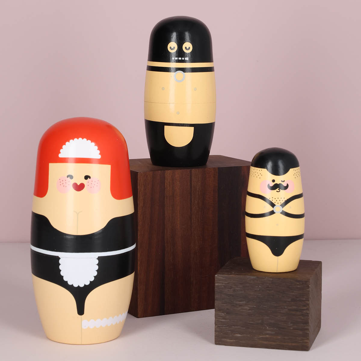 Spring Copenhagen Babushka Sexy Expressions trefigur 3 stk kirsebærtre