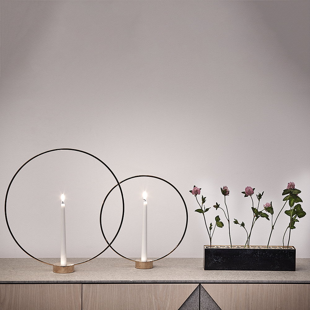 Klong Äng Vas rektangulär Mässing