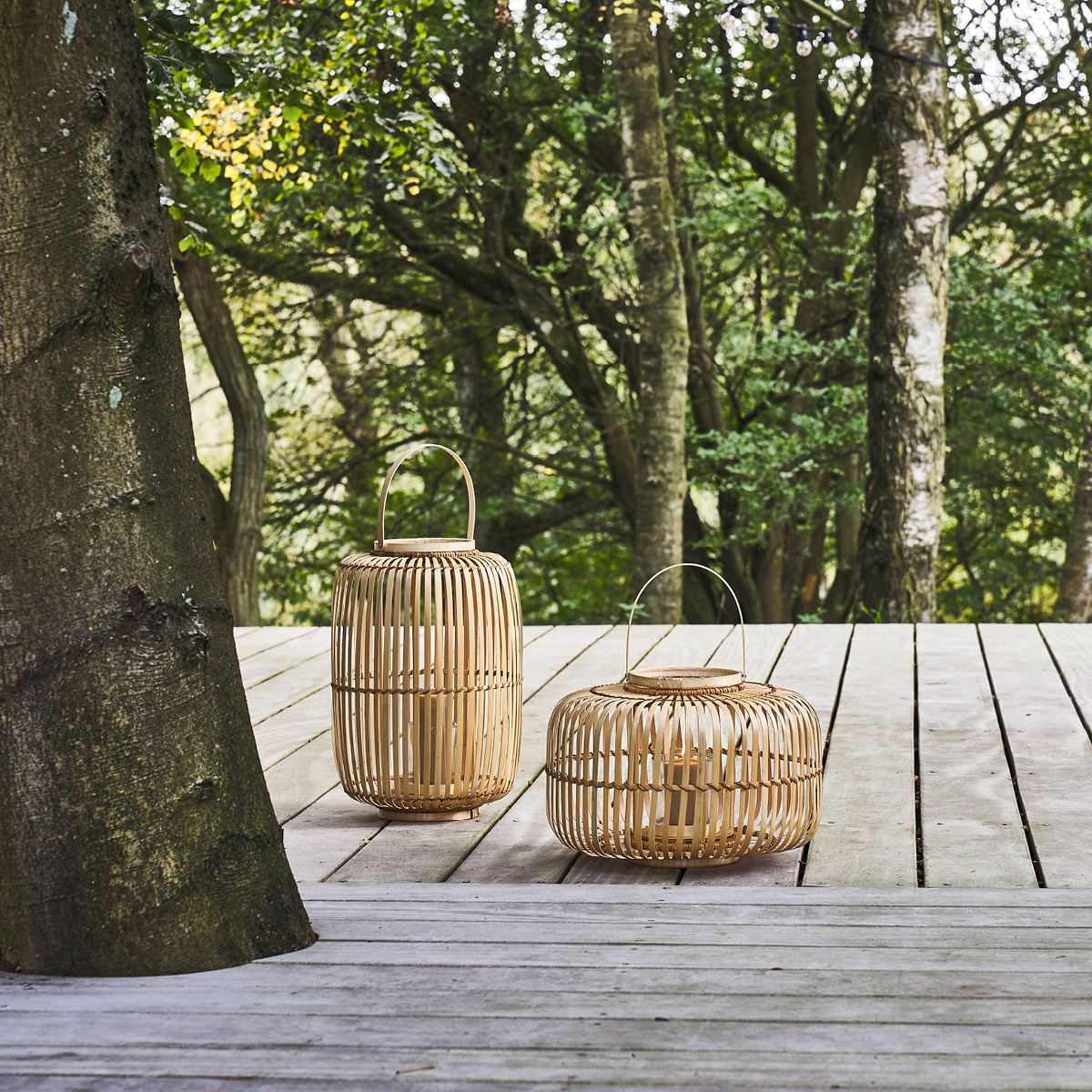 Villa Collection Alia Lykta Bambu 25x38 cm Natur