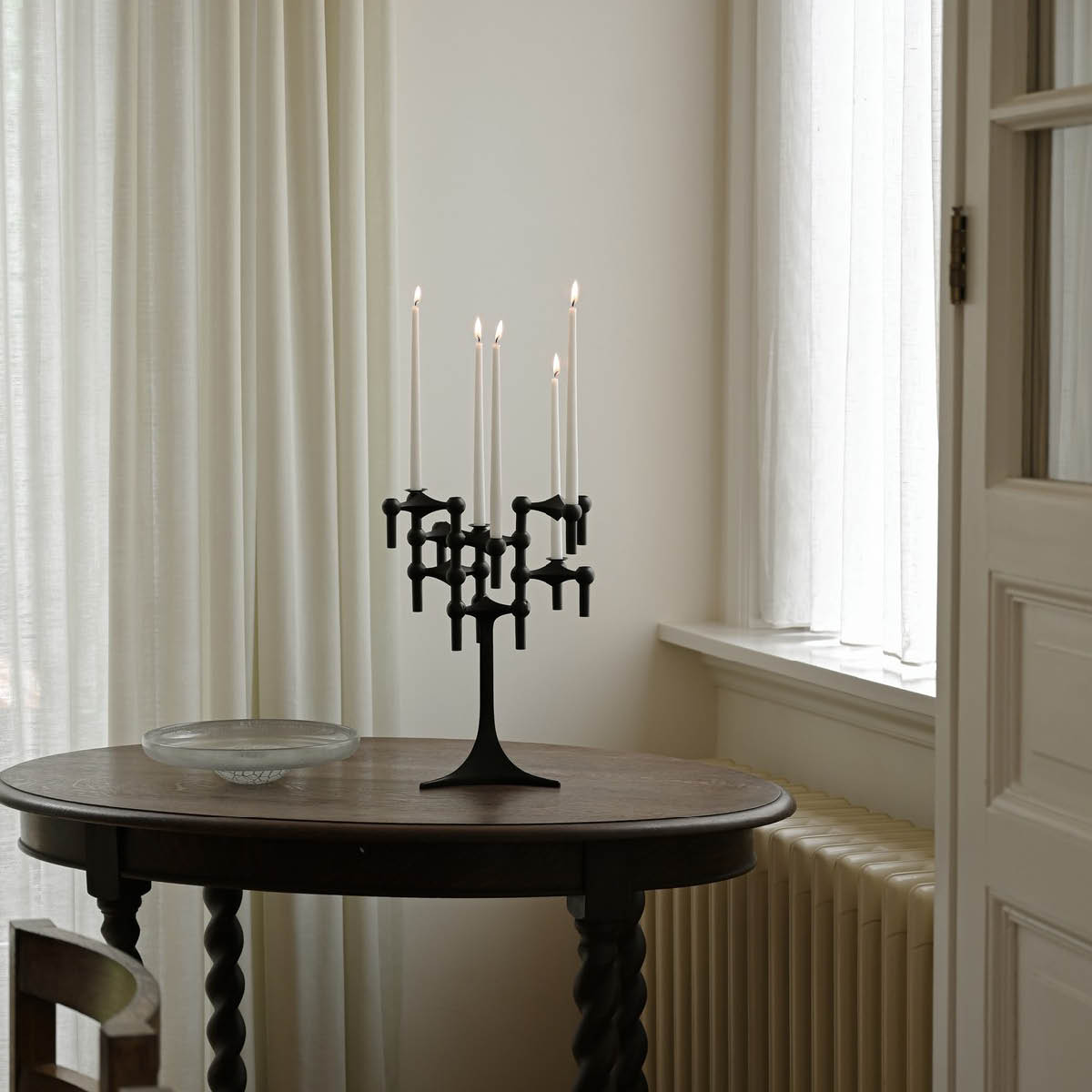 Stoff Nagel Lysestakemansjett 3 stk svart