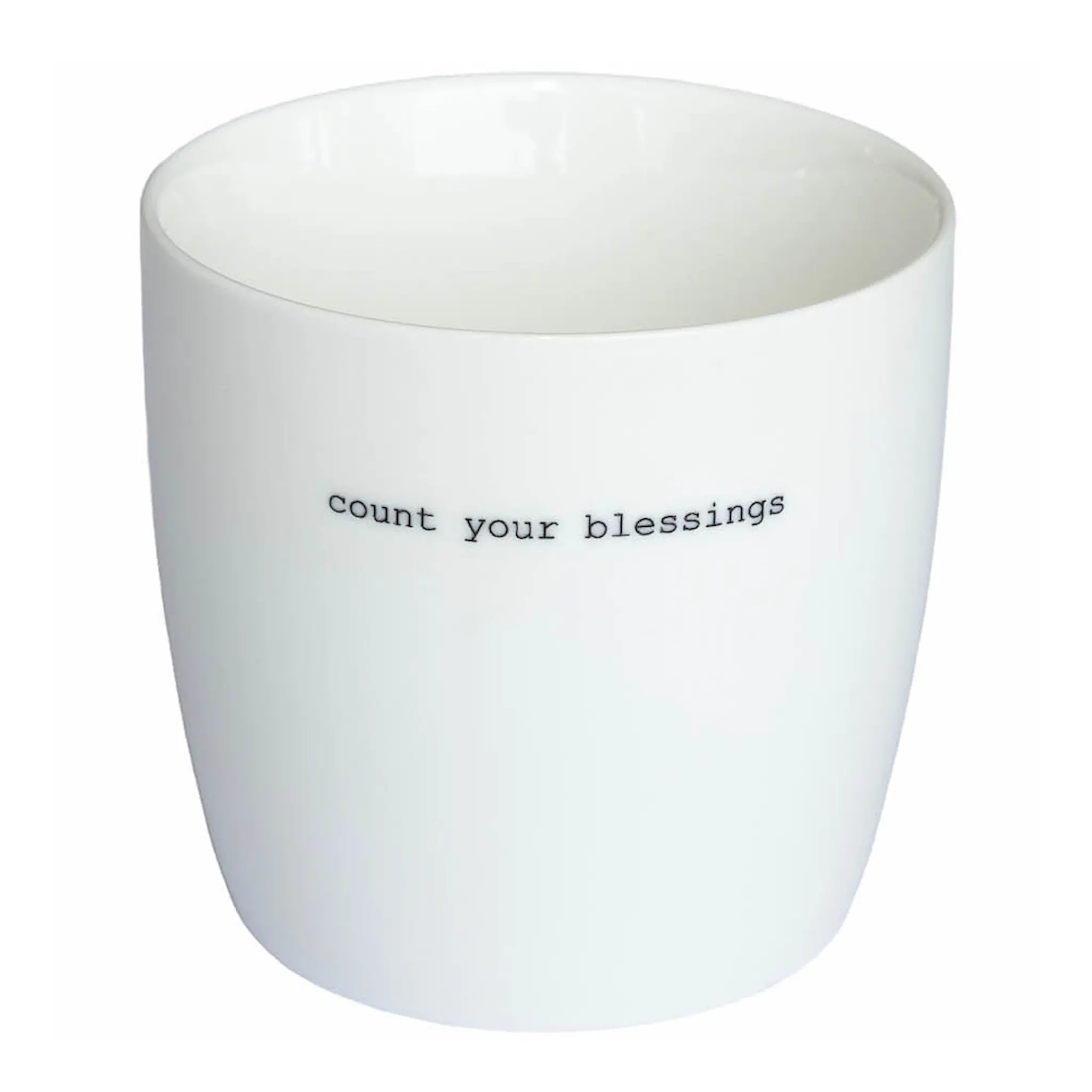 Sögne Home Mugg Count your blessings 30 cl vit