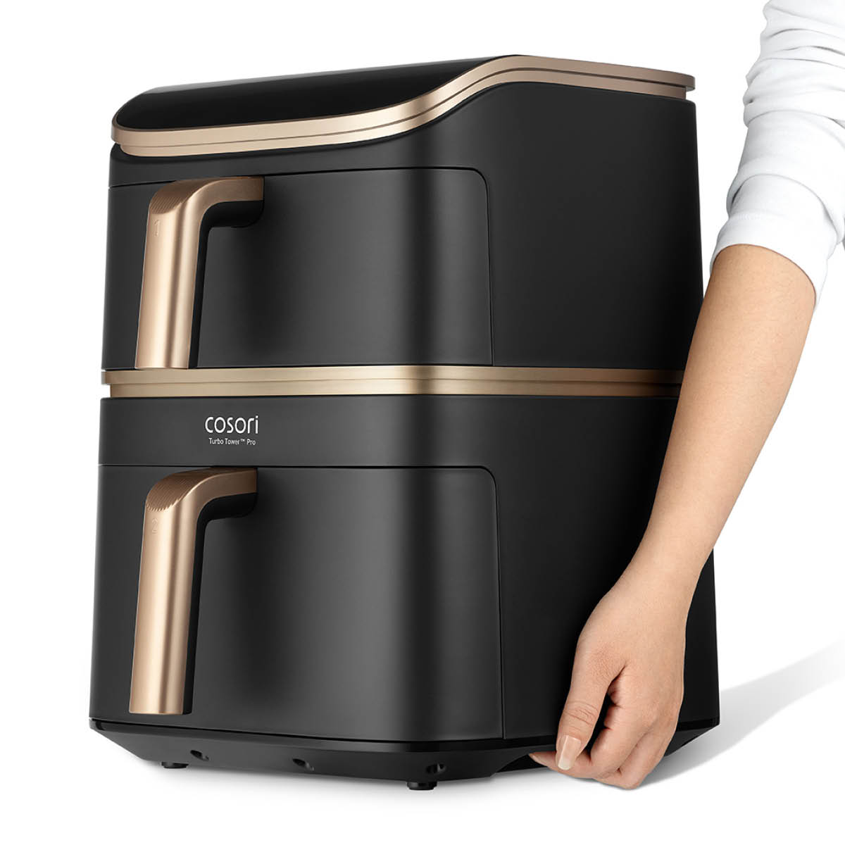 Cosori Turbo Tower Pro Airfryer 10,8 L Tummanharmaa/Ruusukulta