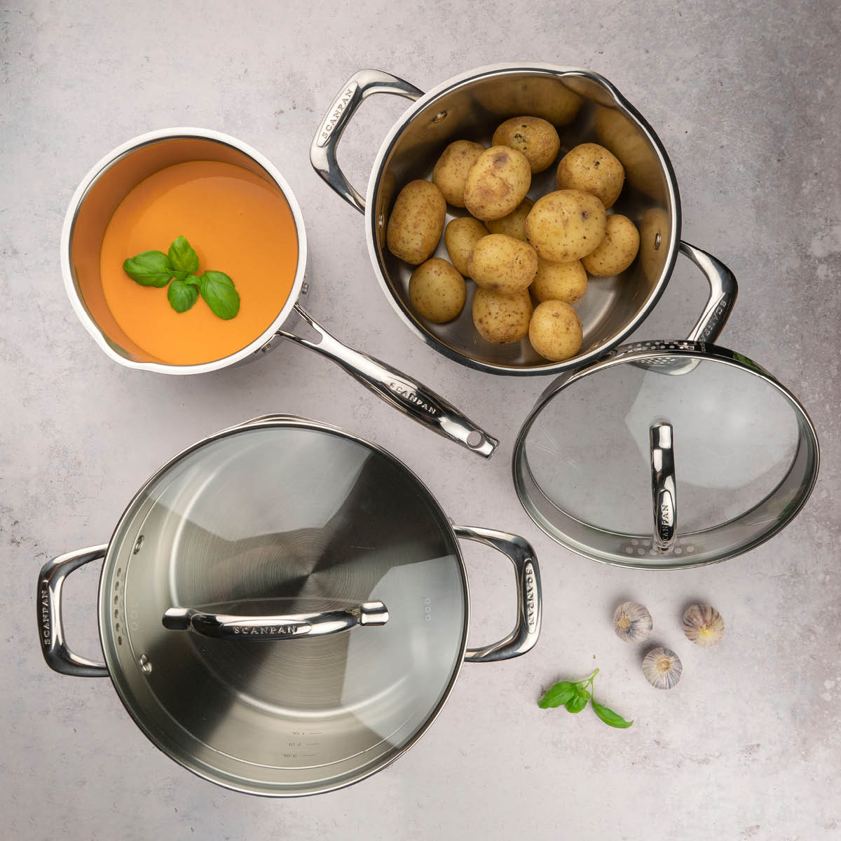 Scanpan STS grytesett uten belegg 1,8L/3,4L/4,8L