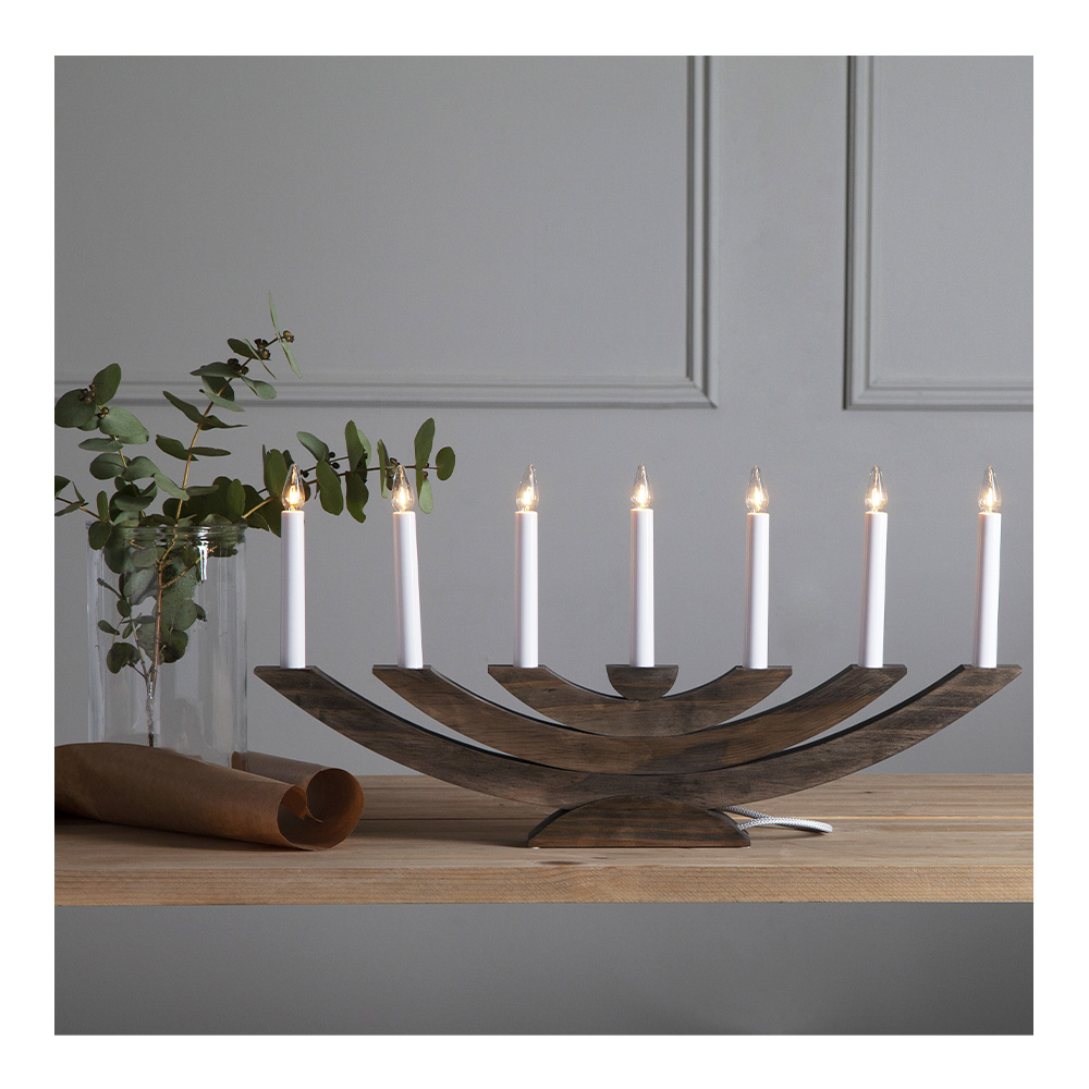 Star Trading Navida adventslysestake 30x60 cm brunbeiset