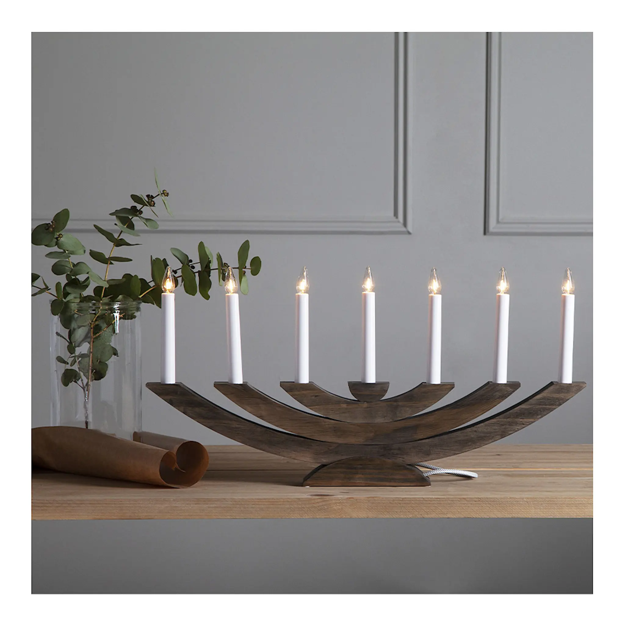 Star Trading Navida Adventsljusstake Brunbetsad