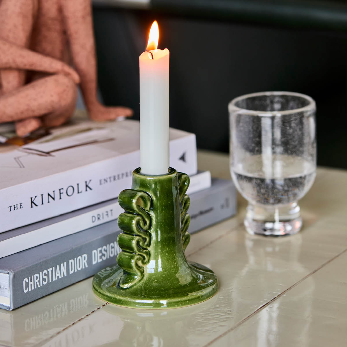 House Doctor Diva ljusstake 10 cm grön