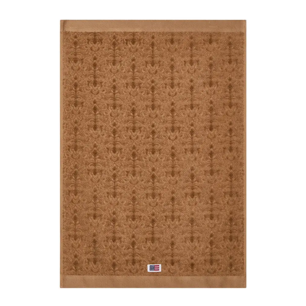 Velour jacquard ornament håndkle 30x50 cm fudge
