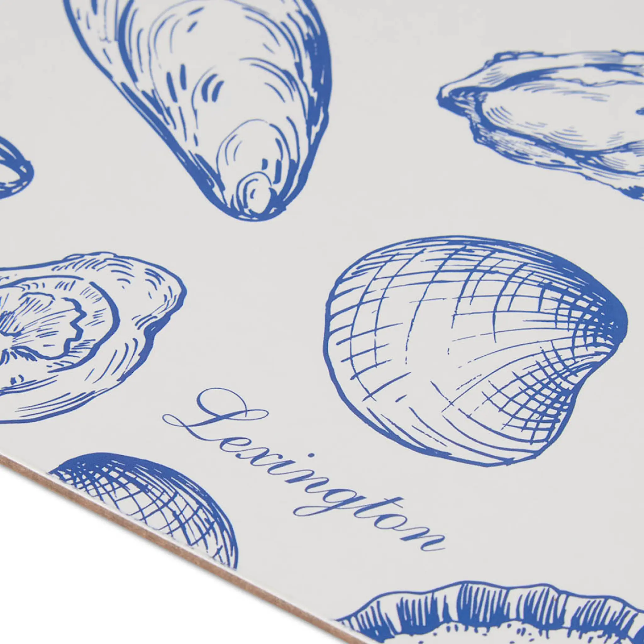 Lexington Bordstablett 30x40 cm 2-pack laminat dubbelsidig blå/vit
