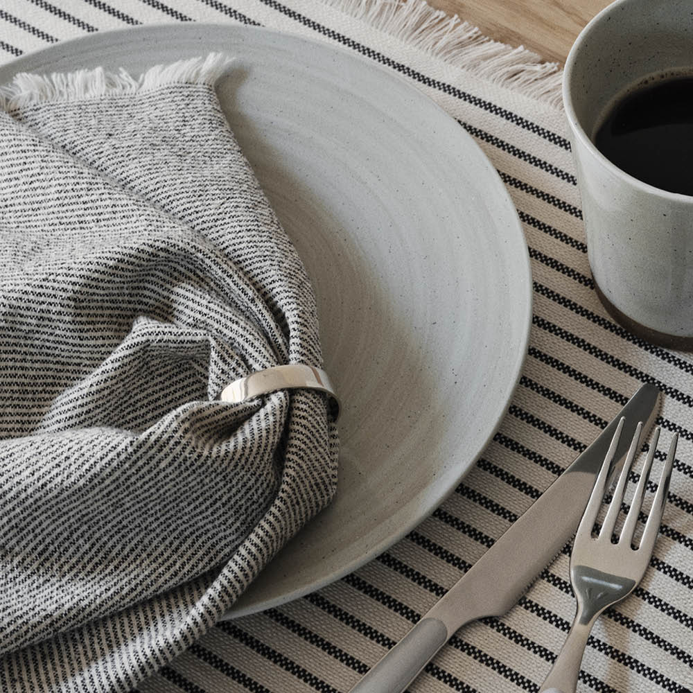 Broste Copenhagen Ring servettring 4,5 cm 6-pack silverfärgad