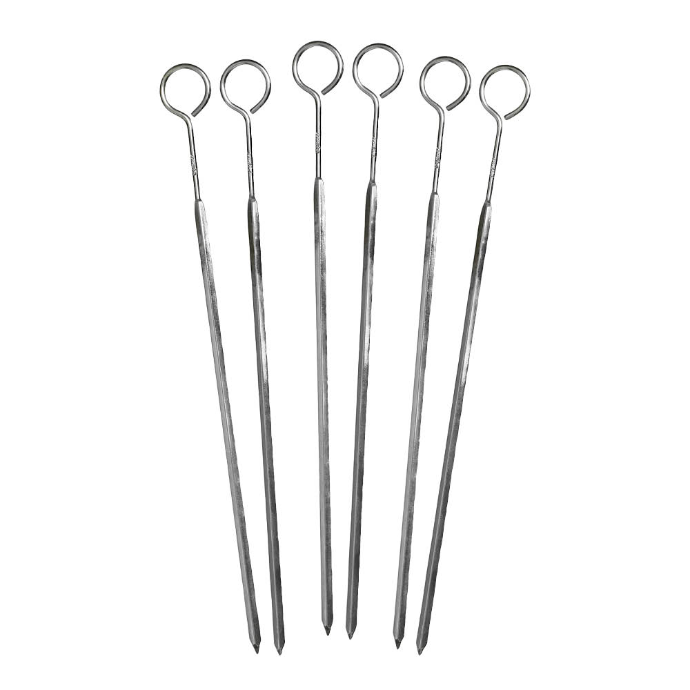 Exxent Grillspett 23 cm 6-pack stål