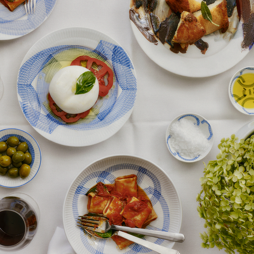 Royal Copenhagen Motif Tarjoilukulho 3 osaa Sininen/Valkoinen