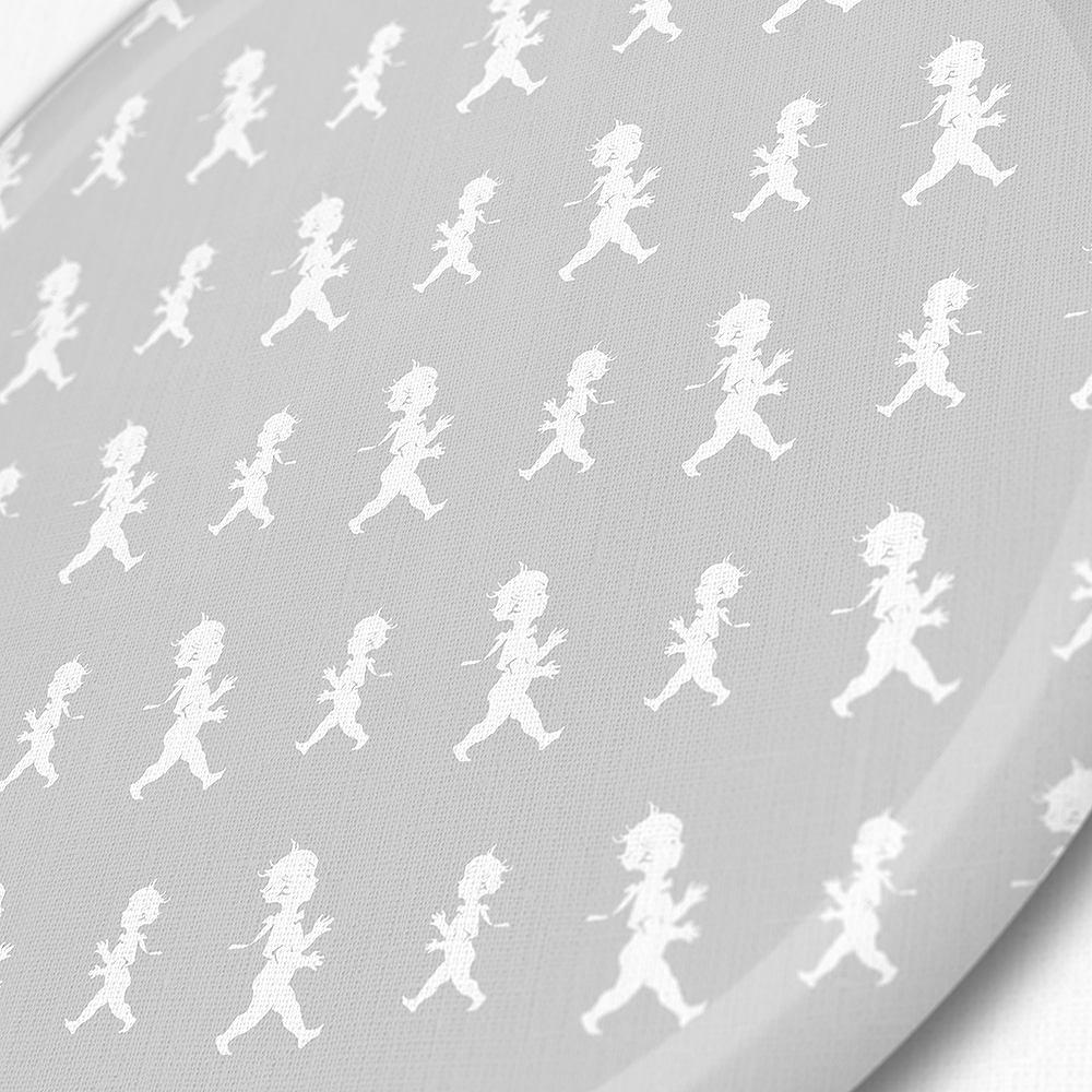 SOLSTICKAN Brett rundt 38 cm grå