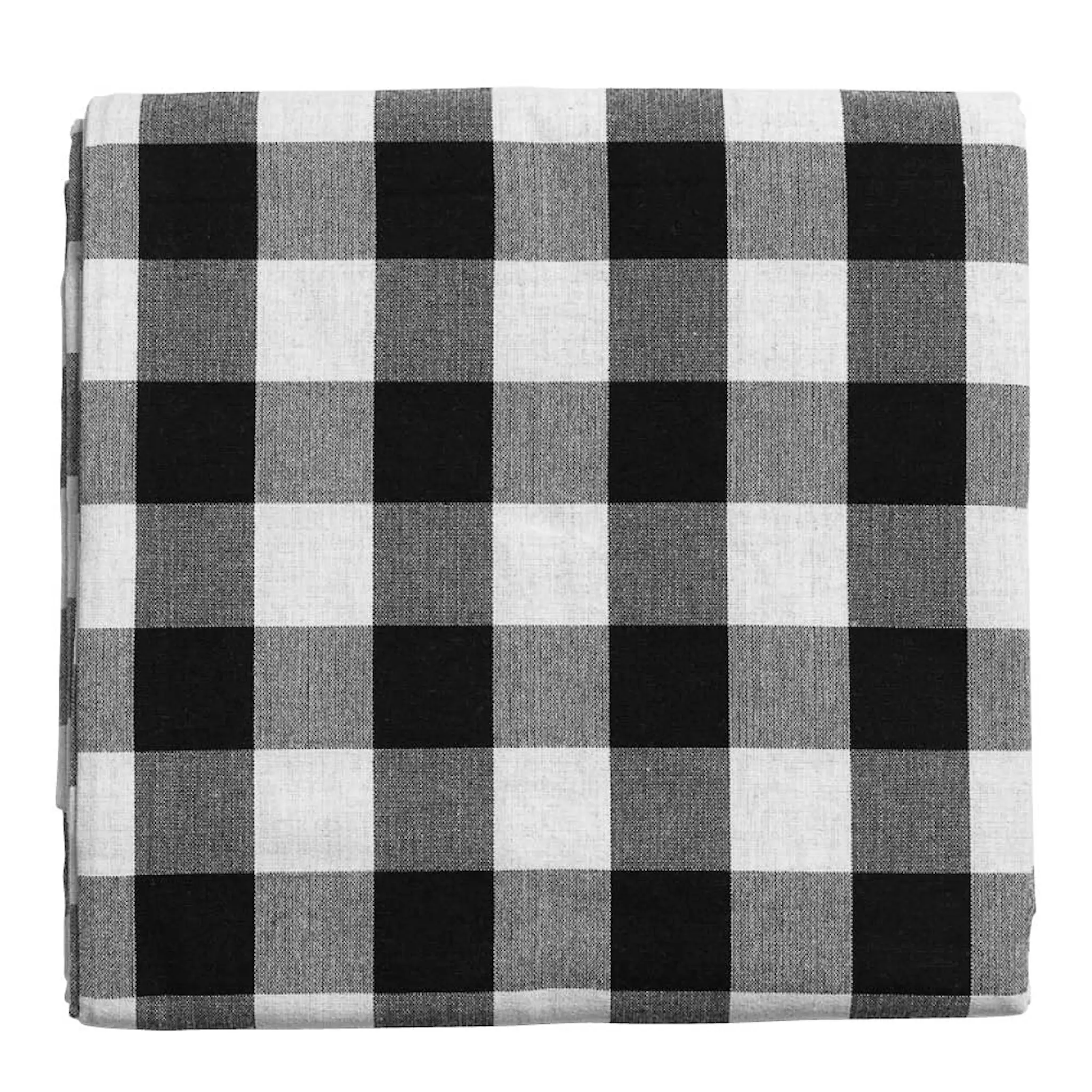 Midnatt Gingham överkast 260x260 cm svart/vit