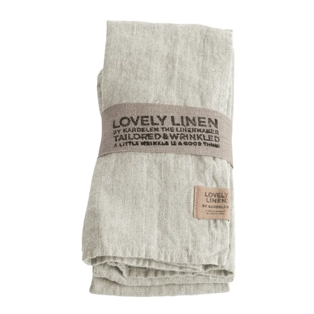 Lovely serviett lin 45x45 cm 4 stk Light Grey