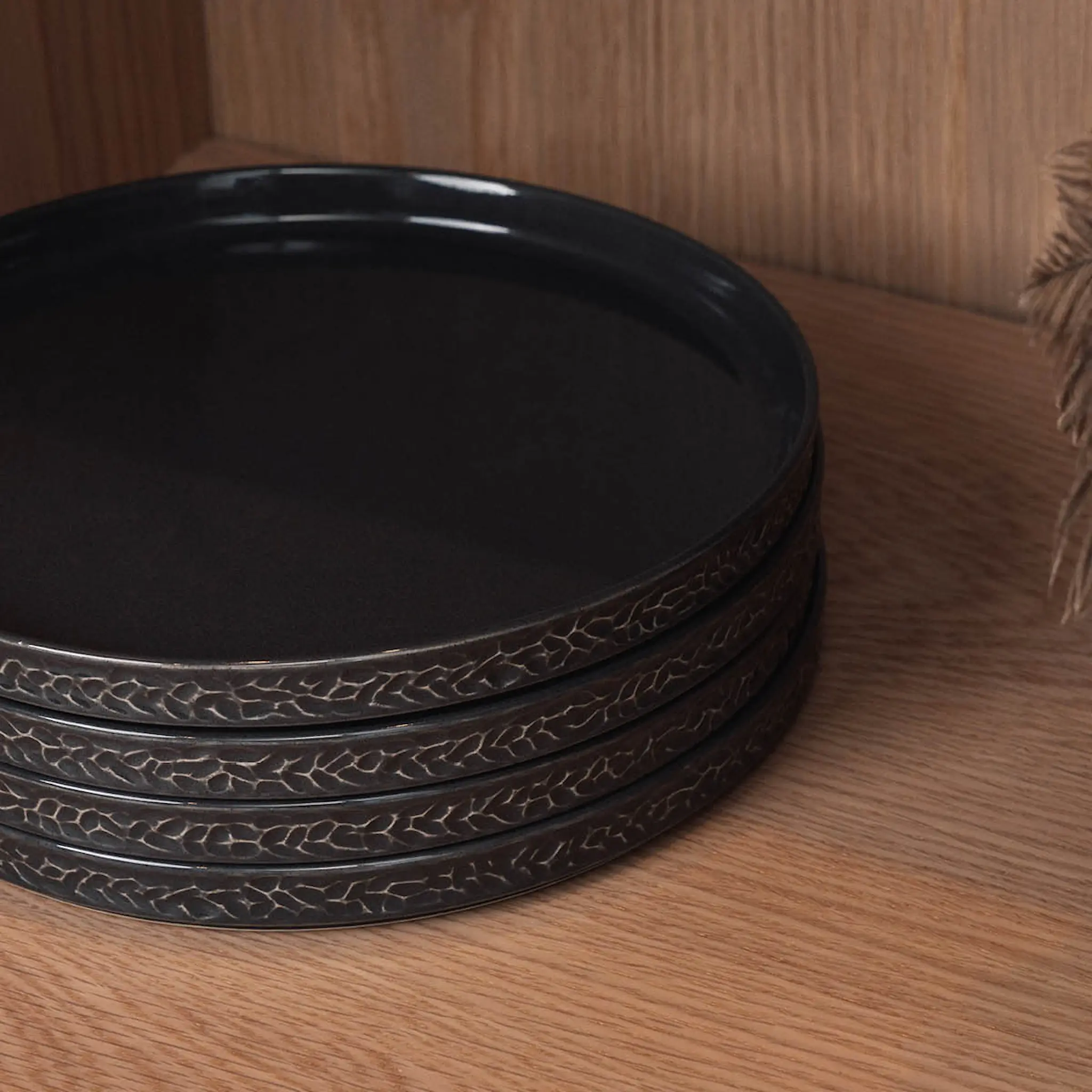 Vargen & Thor Servisen C tallrik 25 cm 4-pack antracit