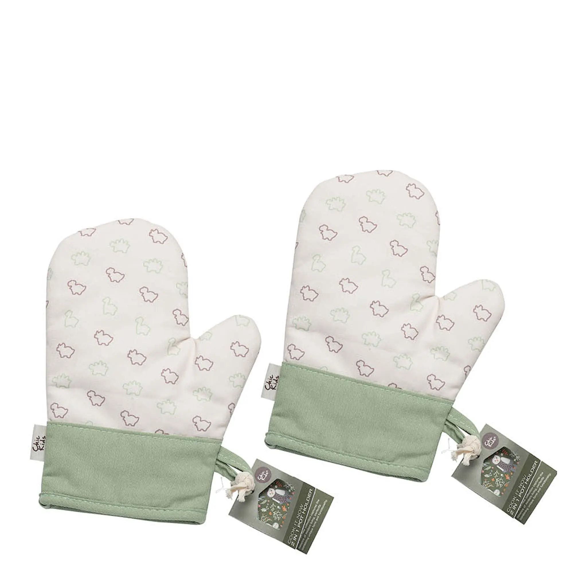 Modern House Chic Kids grytevott 22 cm 2 stk dinosaur