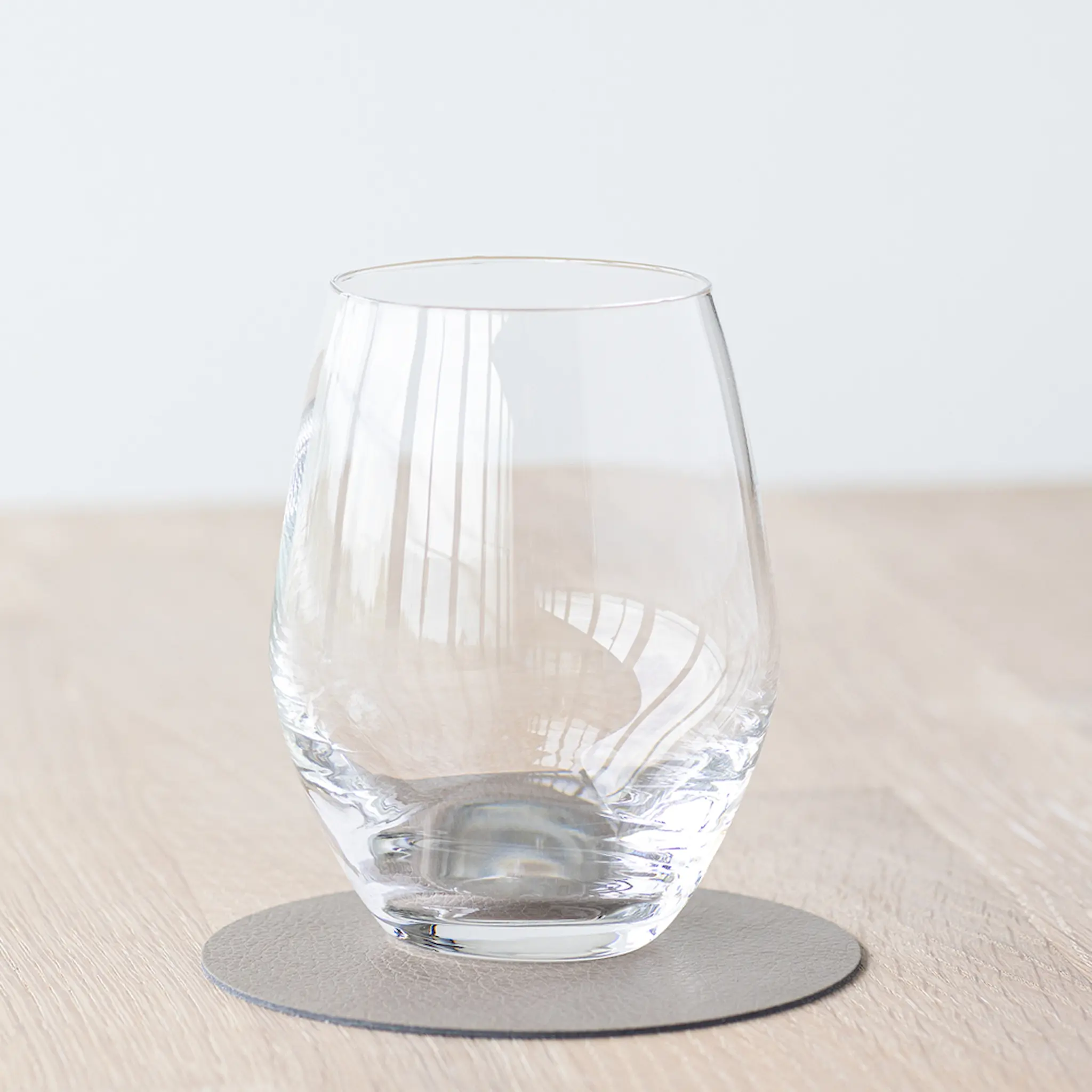 LIND DNA Leather Serene Circle Glasunderlägg 10 cm Mole Grey