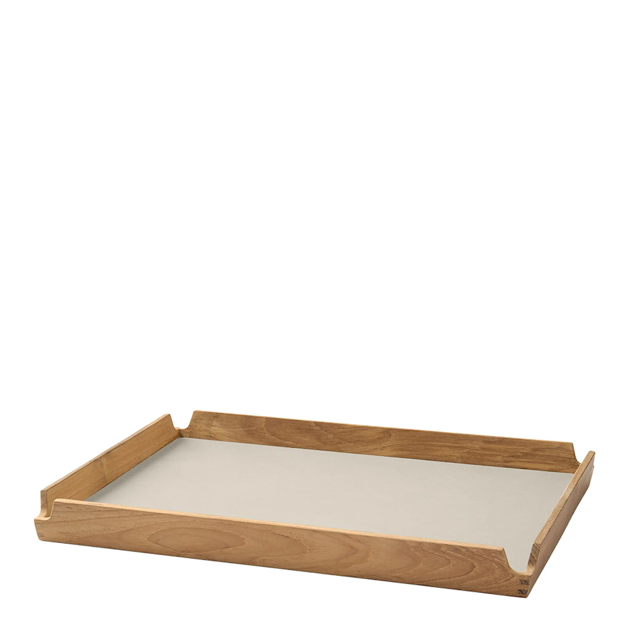 LIND DNA Airy teak bricka medium 28x36 cm nupo oyster white