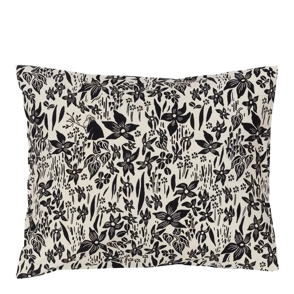 Muumi Tyynyliina Lilja 50x60 cm Musta/Valkoinen