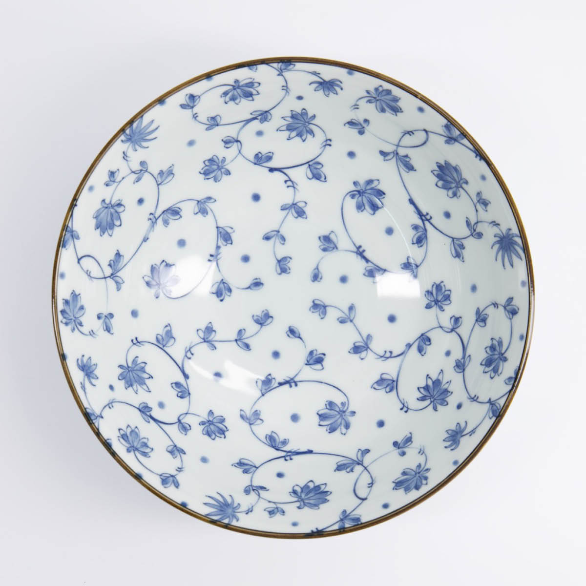 Tokyo Design Studio Natsu Karakusa ramen skål 21x7,8 cm 1 L blå/vit