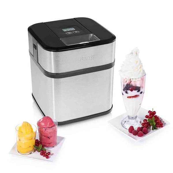 PRINCESS Iskremmaskin 1,5L rustfri LCD