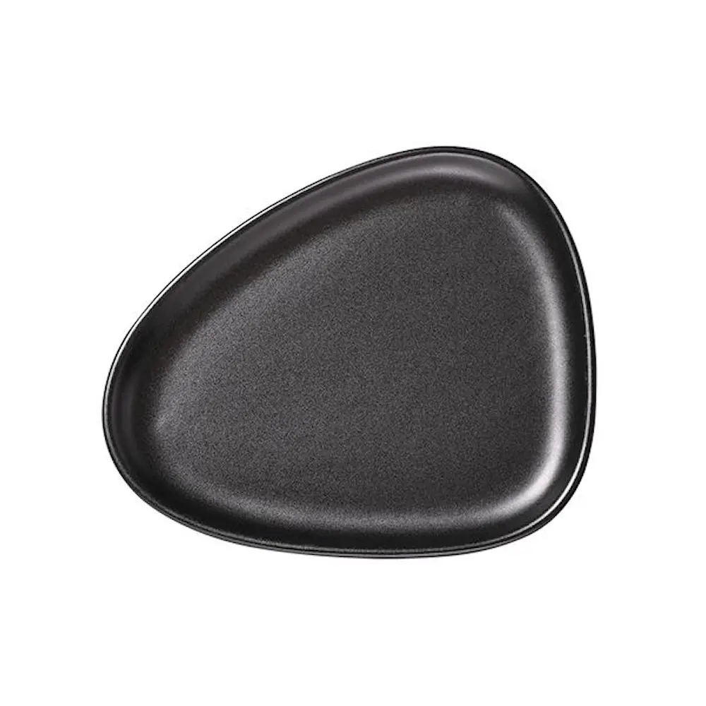 Curve Stoneware Lautanen 22x19 cm Musta