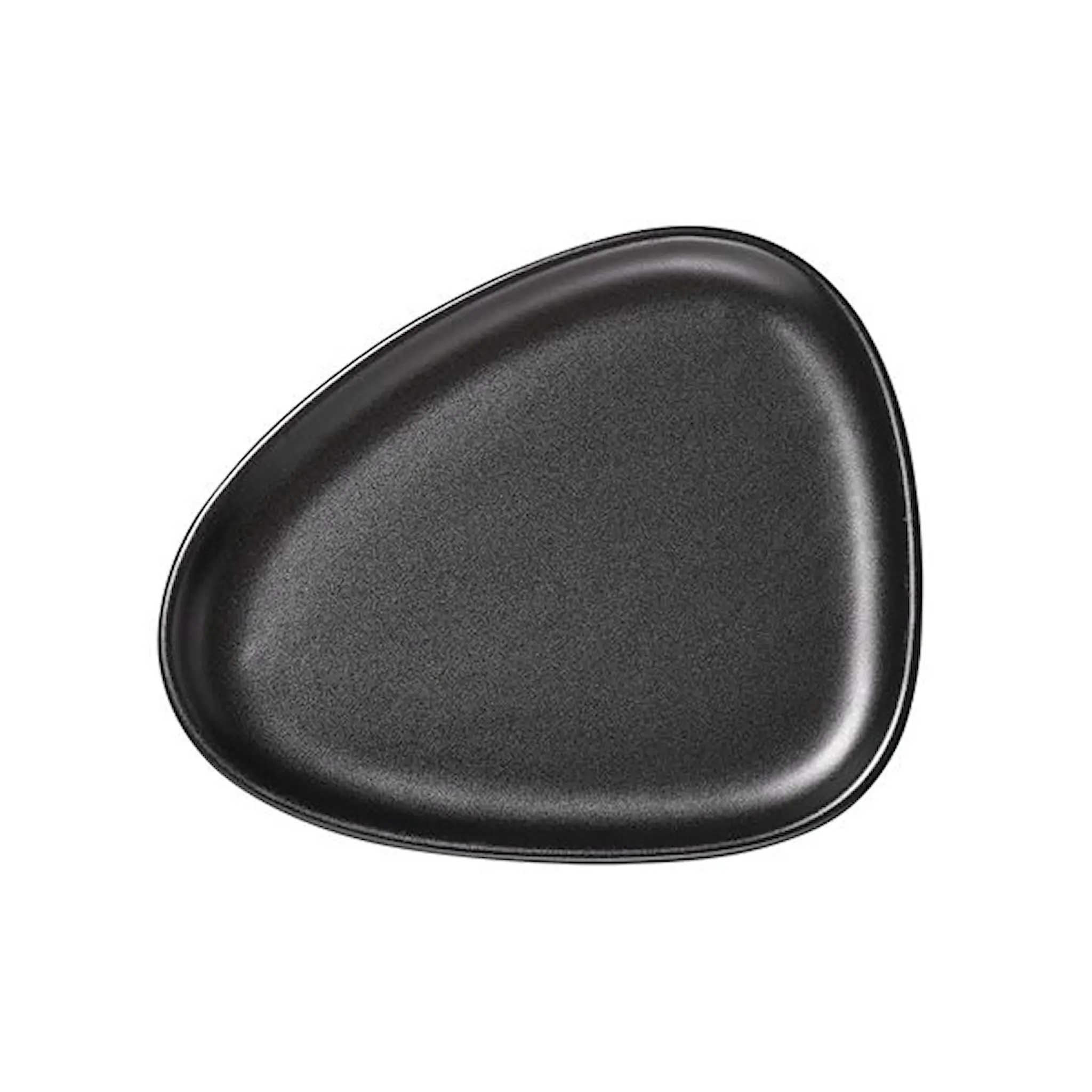LIND DNA Curve Stoneware LunChtallrik 22x19 cm Svart