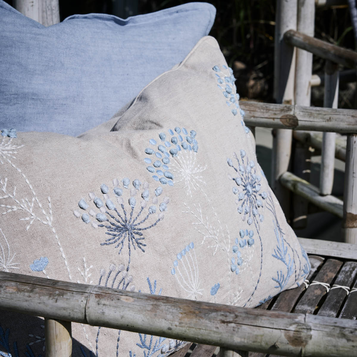 Lene Bjerre Visilia putetrekk 60x40 cm lin/blå