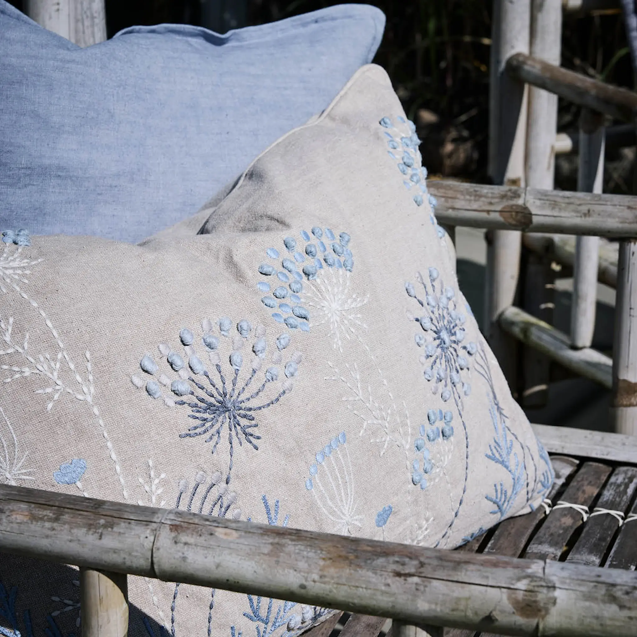 Lene Bjerre Visilia putetrekk 60x40 cm lin/blå