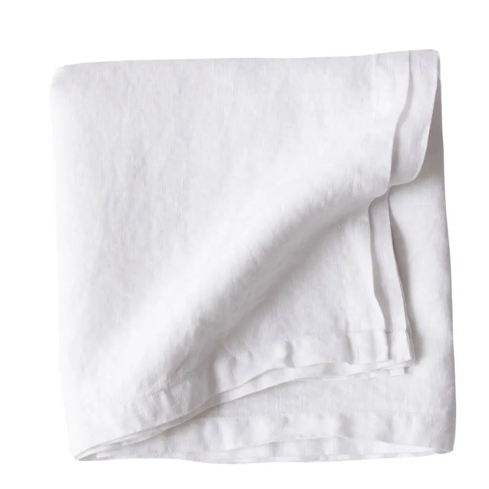 Pöytäliina pellava 145x145cm Bleach White