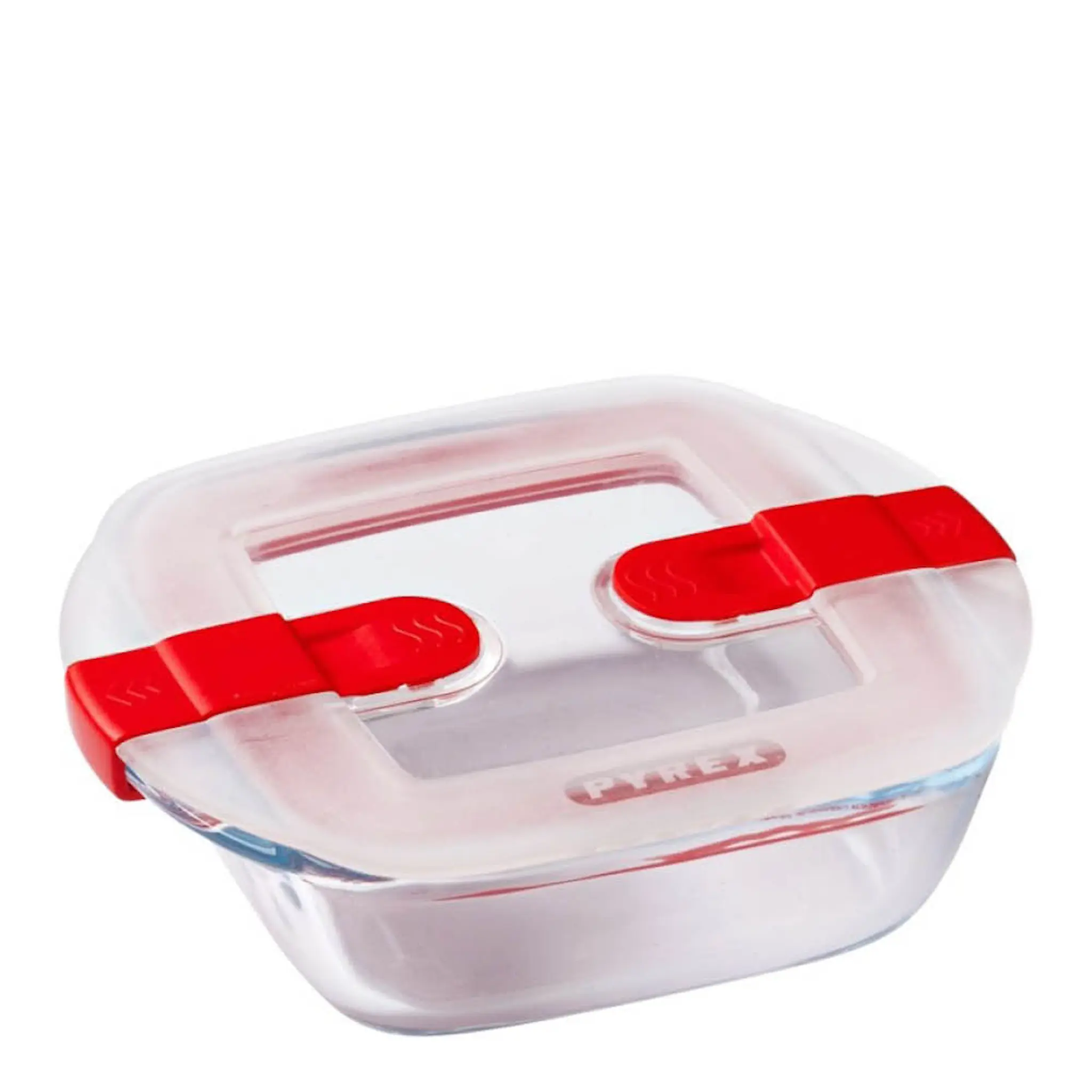Pyrex Cook & Heat Säilytyspurkki 2,2 L Punainen/Kirkas