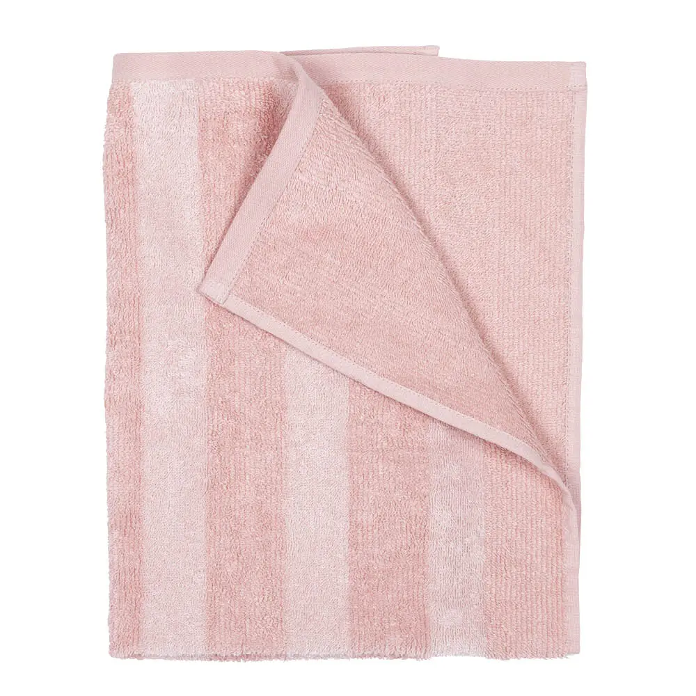 Stripe badehåndkle 70x140 cm lys rosa