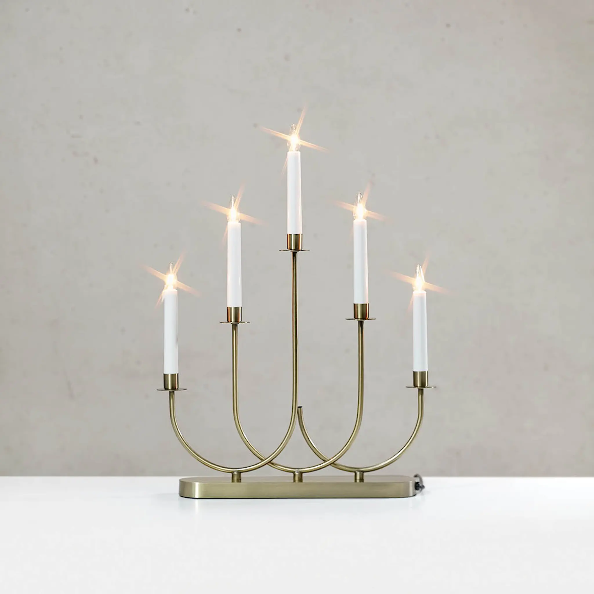 Markslöjd Soro lysestake 5 lys 47,5 cm antikk messing