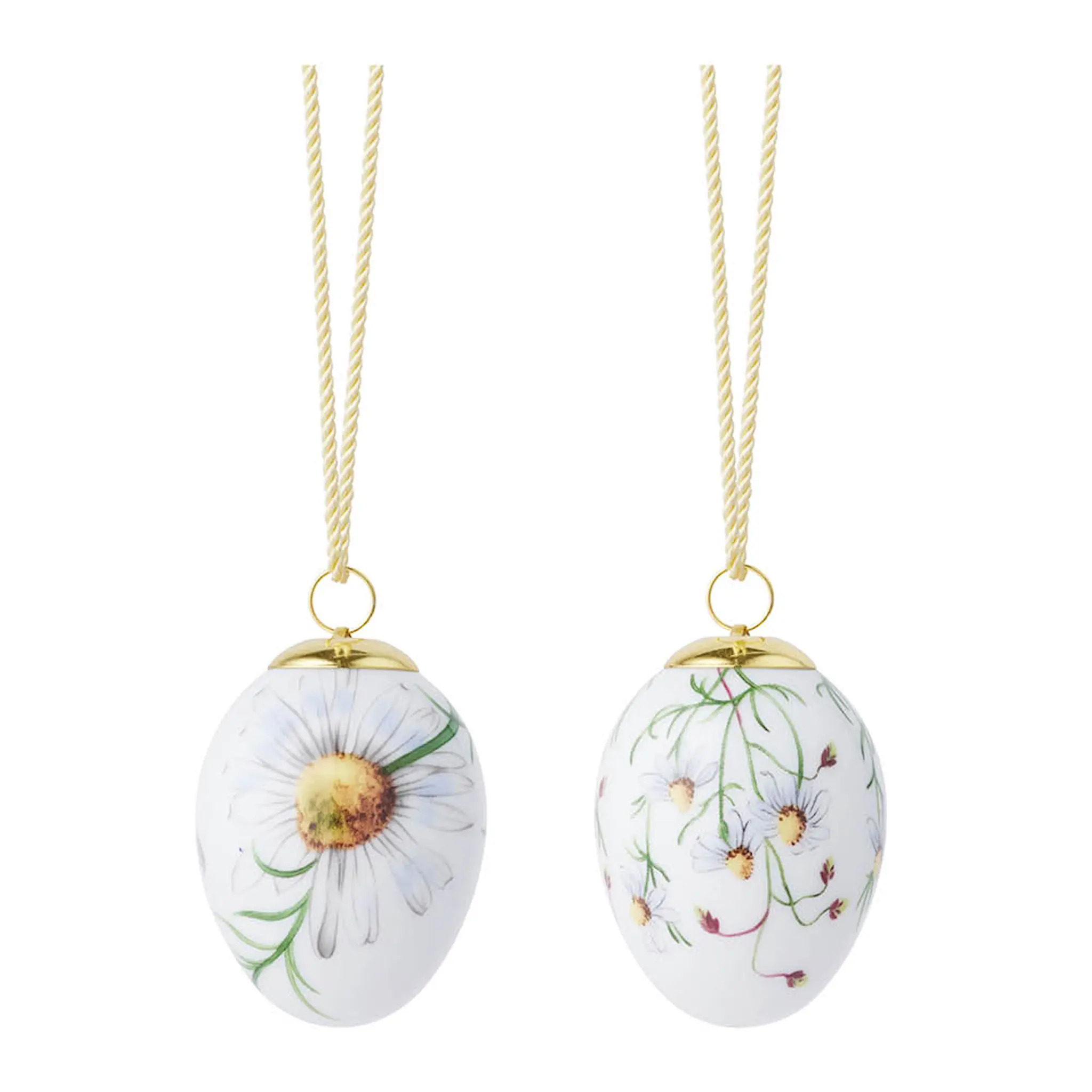 Royal Copenhagen Vårkollektion påskägg 2026 6 cm 2-pack kamomill