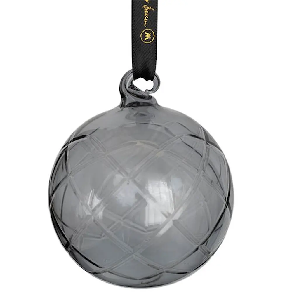 Lux Joulupallo 8 cm Hiilenharmaa