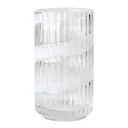 Vas munblåst glas 15,5 cm swirl white