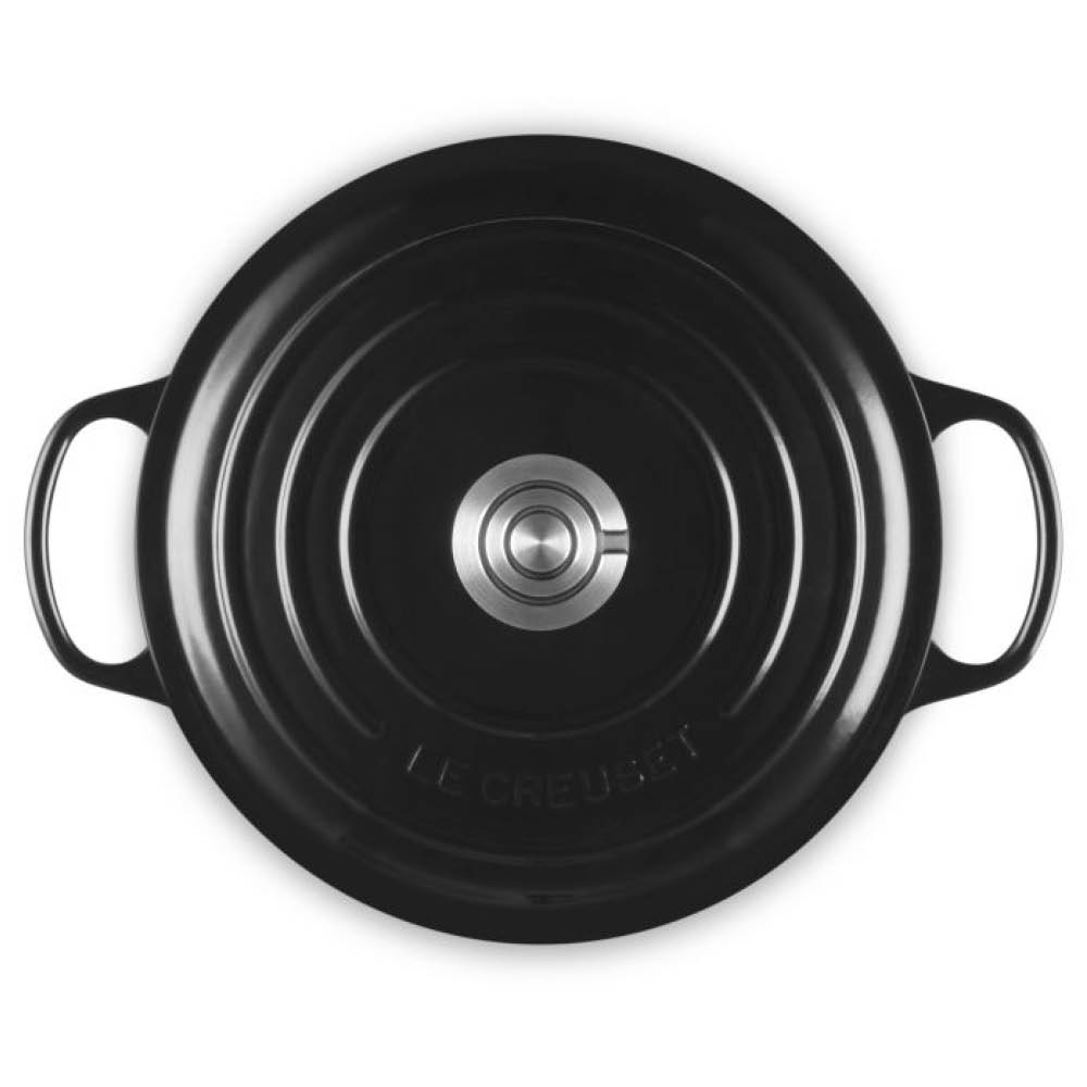 Le Creuset Signature støpejernsgryte dyp rund 6,3L 26 cm black/crucible knob