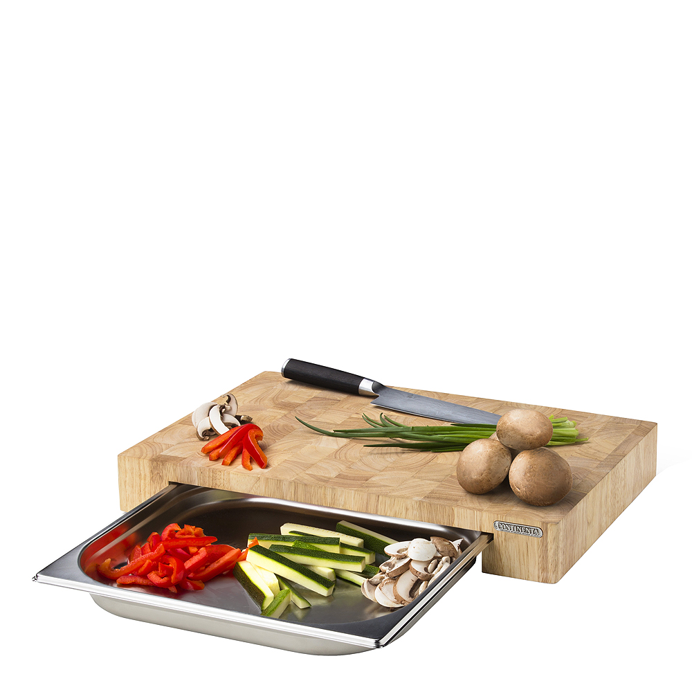 Continenta Skärbräda med låda 39x27x6 cm