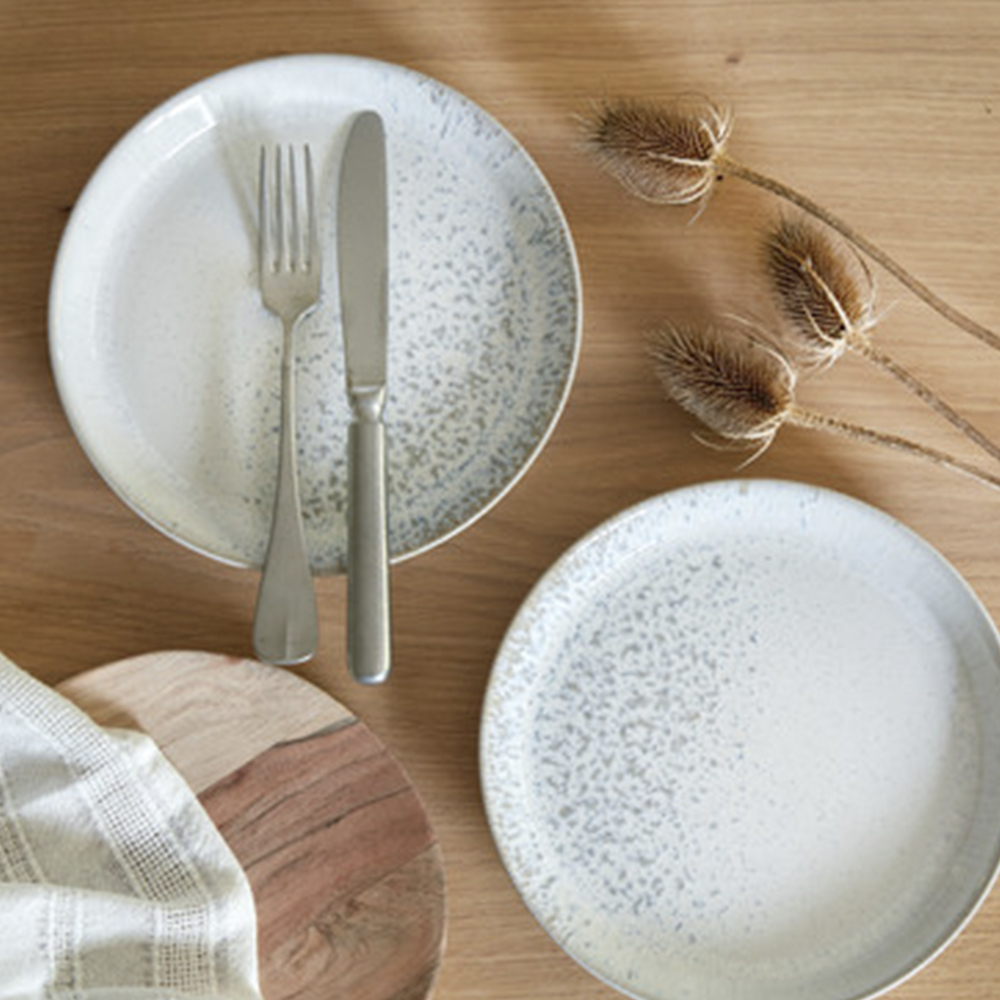 Denby Kiln tallrik 21,5 cm 4-pack beige/vit