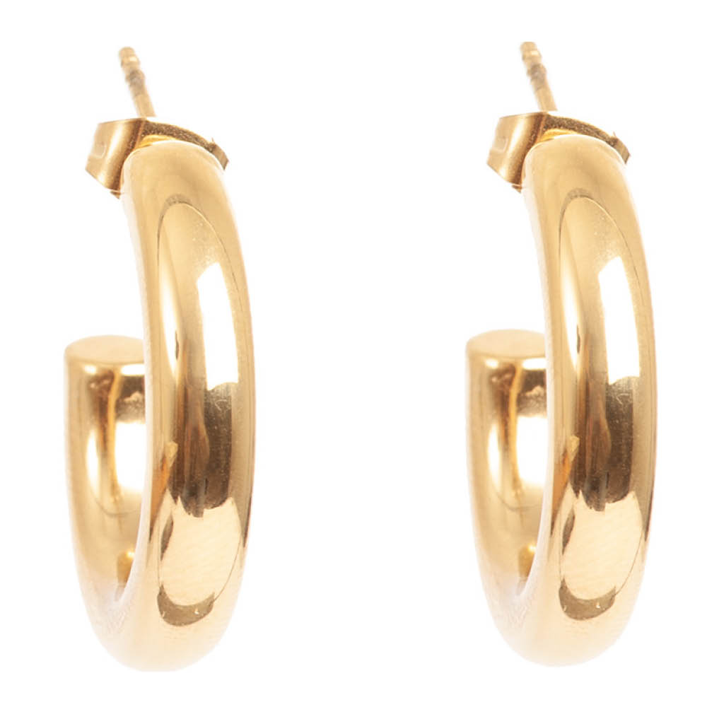 A&C Oslo AS Steel - Essentials hoops øredobber chunky 24 mm gull