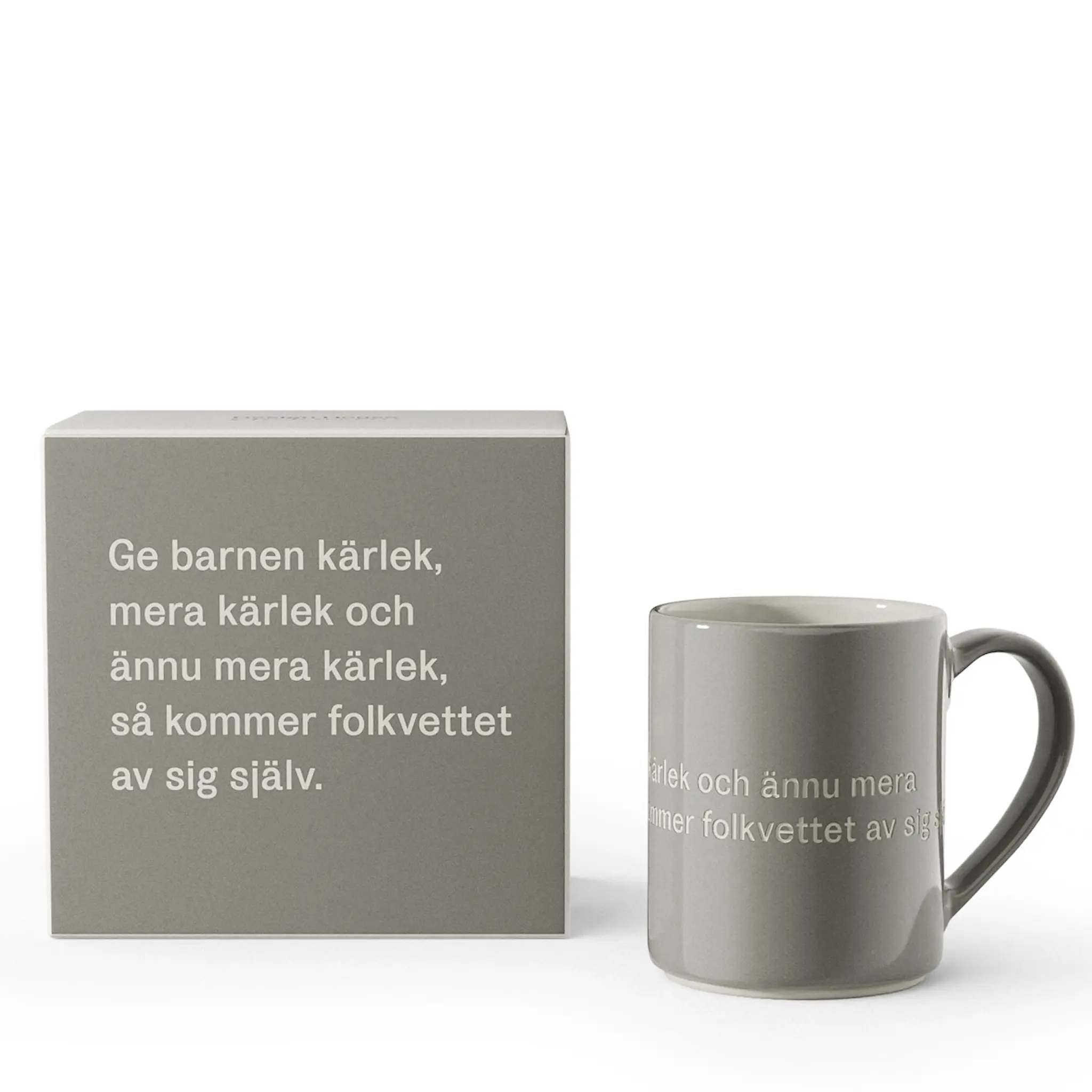 Design House Stockholm Astrid Lindgren Mugg Grå Ge barnen kärlek