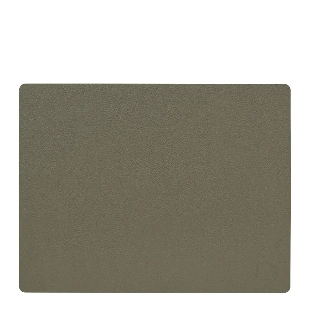 Square Leather Serene Pöytätabletti 26x34,5 cm Moss