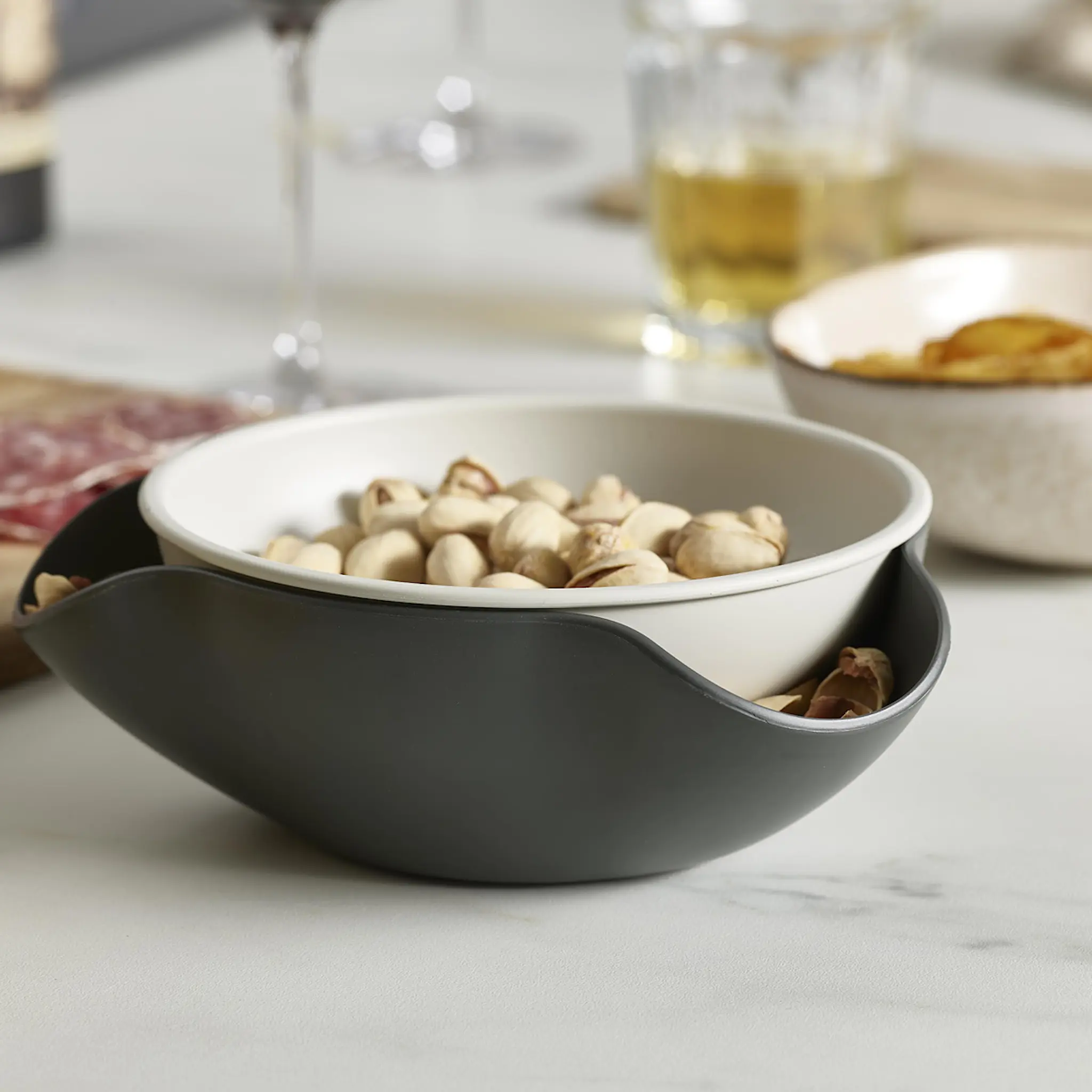 Joseph Joseph Double Dish Skål 2 Delar Grå