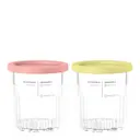 CREAMi glassbyttor NC501EU 7 dl 2-pack gul/rosa